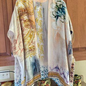 Chico's 100% Silk Kimono - One size fits all, Like New.